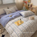 Rosemary Blue Bed Sheet Capa Bashada de cama